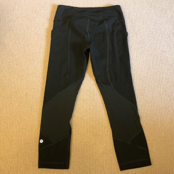 Lululemon Pace Rival Crop, Dark Olive, Size 4 - Picture 3 of 6
